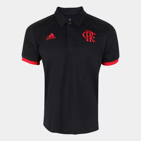 Camisa Flamengo Polo Preta 21/22 - Adidas Torcedor Masculina